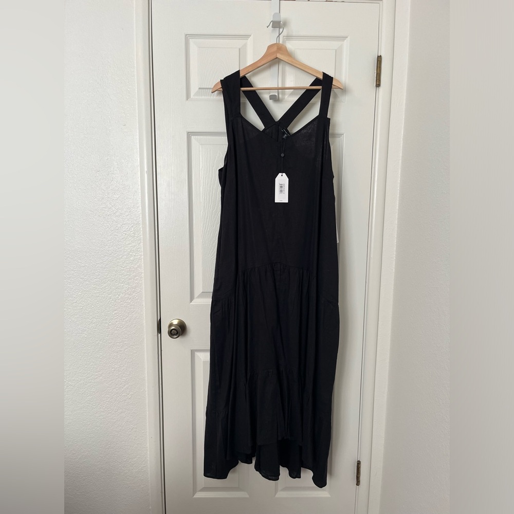 Linen Begonia Tiered Dress 18-20 Plus Size